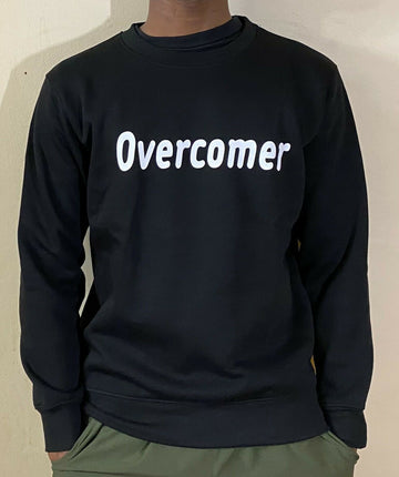 Mens & Womens Comfortable Fashion Cotton Crewneck Sweatshirt "Overcomer"
