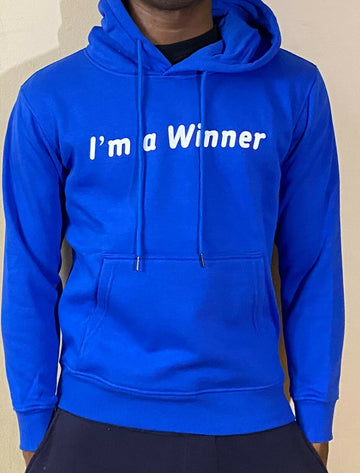 Mens & Womens Comfortable Fashion Cotton Hoodie Pullover Sweatshirt "Winner"