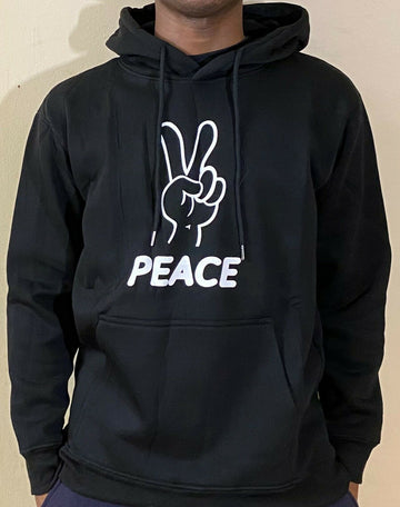 Mens & Womens Comfortable Fashion Cotton Hoodie Pullover Sweatshirt "Peace"