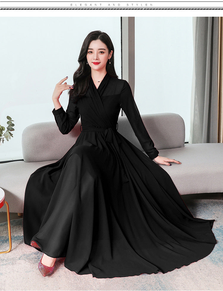 Women's Fan Hua Polka Design Dress